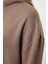 Kadın Moda Şık Bol Kapüşonlu Düşük Kol Uzun Selanik Geniş Kalıp Örme Sweatshirt 4