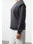 Kadın Moda Şık Regular Bisiklet Yaka Düşük Kol Regular Geniş Kalıp Kalın Içi Polarlı Örme Sweatshirt 3
