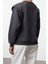 Kadın Moda Şık Regular Bisiklet Yaka Düşük Kol Regular Geniş Kalıp Kalın Içi Polarlı Örme Sweatshirt 5
