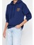 Kadın Kapüşonlu Düşük Kol Standart Normal Kalıp Nakışlı Kalın Polarlı Örme Sweatshirt 2
