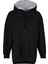 Kadın Moda Şık Oversize Kapüşonlu Düşük Kol Uzun Geniş Kalıp Içi Polarlı Örme Spor Sweatshirt 1