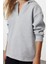 Kadın Moda Şık Bol Kapüşonlu Düşük Kol Uzun Geniş Kalıp Kalın Örme Sweatshirt 3
