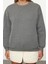 Kadın Moda Şık Bol Bisiklet Yaka Düşük Kol Uzun Geniş Kalıp Cepli Kalın Örme Sweatshirt 1