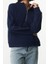 Kadın Relaxed Fermuarlı Yaka Düşük Kol Regular Rahat Kalıp Fermuarlı Cep Detaylı Örme Sweatshirt 3