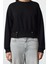 Kadın Moda Şık Bol Bisiklet Yaka Düşük Kol Uzun Çıtçıtlı Rahat Kalıp Crop Kalın Örme Sweatshirt 1