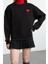 Kadın Regular Bisiklet Yaka Düşük Kol Regular Nakışlı Normal Kalıp Kalın Içi Polarlı Örme Sweatshirt 3