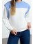 Kadın Moda Regular Bisiklet Yaka Düşük Kol Regular Kalın Içi Polarlı Normal Kalıp Örme Sweatshirt 3