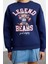 Kadın Moda Bol Bisiklet Yaka Düşük Kol Uzun Baskılı Geniş Kalıp Kalın Içi Polarlı Örme Sweatshirt 1