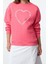 Kadın Bol Bisiklet Yaka Düşük Kol Uzun Geniş Kalıp Sırt Baskılı Kalın Içi Polarlı Örme Sweatshirt 3