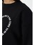 Kadın Bol Bisiklet Yaka Düşük Kol Uzun Geniş Kalıp Sırt Baskılı Kalın Içi Polarlı Örme Sweatshirt 4