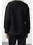 Kadın Regular Bisiklet Yaka Düşük Kol Regular Kalın Içi Polarlı Normal Kalıp Basic Örme Sweatshirt 5