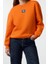 Kadın Bisiklet Yaka Düşük Kol Uzun Reaxed Rahat Kalıp Slogan Baskılı Kalın Polarlı Örme Sweatshirt 3
