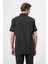 Siyah Kısa Kol Düz Bez Ayağı 041 Sert Yaka Classic Comfort Fit Gömlek 1004240258 4