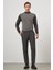 Koyu Vizon Düz Gabardin Slim Fit Casual Pantolon 1003245102 2