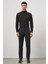 Koyu Lacivert Esnek Yandan Cepli Casual Slim Fit Chino Pantolon 1003245108 3