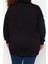Büyük Beden Oversize Fermuarlı Yaka Düşük Kol Uzun Kalın Içi Polarlı Fermuarlı Örme Sweatshirt 5