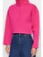 Kadın Crop Dik Yaka Standart Kol Crop Rahat Kesim Crop Çıtçıtlı Kalın Içi Polarlı Örme Sweatshirt 1