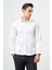 Beyaz Uzun Kol Düz Bez Ayağı 032 Sert Yaka Classic Slim Fit Gömlek 1004245324 4