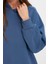 Tesettür Tarz Regular Kapüşonlu Standart Kol Uzun Geniş Kalıp Cepli Scuba Örme Sweatshirt 1