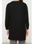 Tesettür Regular Bisiklet Yaka Standart Kol Regular Yırtmaç Detaylı Baskılı Örme Sweatshirt 5