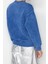 Bisiklet Yaka Düşük Kol Eskitme Kalın Içi Polarlı Kalıp Nakışlı Örme Sweatshirt 5