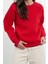 Regular Bisiklet Yaka Düşük Kol Regular Kalın Içi Polarlı Normal Kalıp Basic Örme Sweatshirt 1