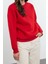 Regular Bisiklet Yaka Düşük Kol Regular Kalın Içi Polarlı Normal Kalıp Basic Örme Sweatshirt 2