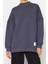 Tesettür Tarz Oversize Bisiklet Yaka Standart Kol Regular Örme Içi Polarlı Tüylü Sweatshirt 1