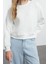 Tarz Regular Bisiklet Yaka Düşük Kol Regular Nervür Detaylı Normal Kalıp Örme Sweatshirt 1