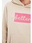 Tarz Bol Kapüşonlu Düşük Kol Uzun Kalın Içi Polarlı Nakışlı Geniş Kalıp Cepli Örme Sweatshirt 2