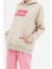 Tarz Bol Kapüşonlu Düşük Kol Uzun Kalın Içi Polarlı Nakışlı Geniş Kalıp Cepli Örme Sweatshirt 5