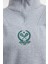 Fermuarlı Yaka Düşük Kol Standart Nakışlı Kalıp Kalın Polarlı Fermuarlı Yaka Örme Sweatshirt 3