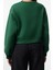 Bisiklet Yaka Düşük Kol Crop Kalın Polarlı Geniş Kalıp Crop Basic Örme Sweatshirt 4