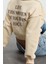Oversize Kapüşonlu Düşük Kol Crop Slogan Baskılı Geniş Kalıp Kalın Polarlı Örme Sweatshirt 1