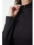 Dik Yaka Standart Kol Standart Ekstra Sıcak Tutan Fermuarlı Polar Kışlık Örme Spor Sweatshirt 3