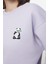 Bisiklet Yaka Standart Kol Animal Nakışlı Normal Kalıp Kalın Içi Polarlı Örme Sweatshirt 1