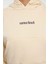 Oversize Kapüşonlu Düşük Kol Crop Slogan Baskılı Geniş Kalıp Kalın Polarlı Örme Sweatshirt 3