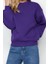 Regular Bisiklet Yaka Düşük Kol Regular Kalın Içi Polarlı Normal Kalıp Basic Örme Sweatshirt 1