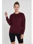 Lydney Kadın Sıfır Yaka Sweatshirt Bordo 1