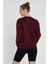 Lydney Kadın Sıfır Yaka Sweatshirt Bordo 2