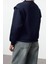 Bisiklet Yaka Düşük Kol Slogan Baskılı Geniş Kalıp Kalın Içi Polarlı Örme Sweatshirt 4