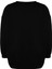 Büyük Beden Oversize Bisiklet Yaka Standart Kol Kalın Içi Polarlı Yırtmaçlı Örme Sweatshirt 4