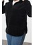 Büyük Beden Tarz Oversize Kapüşonlu Düşük Kol Regular Düşük Kol Örme Sweatshirt 2