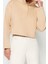 Crop Dik Yaka Standart Kol Crop Rahat Kesim Crop Çıtçıtlı Kalın Içi Polarlı Örme Sweatshirt 1