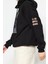 Tarz Bol Kapüşonlu Düşük Kol Uzun Kalın Içi Polarlı Uzay Baskılı Geniş Kesim Örme Sweatshirt 2