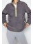 Tarz Regular Dik Yaka Düşük Kol Regular Peluş Örme Spor Sweatshirt 2