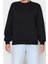 Regular Bisiklet Yaka Düşük Kol Regular Kalın Içi Polarlı Normal Kalıp Basic Örme Sweatshirt 2