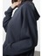 Relaxed Kapüşonlu Düşük Kol Rahat Kesim Yumuşak Tuşeli Dikiş Detaylı Örme Sweatshirt 2