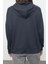 Relaxed Kapüşonlu Düşük Kol Rahat Kesim Yumuşak Tuşeli Dikiş Detaylı Örme Sweatshirt 4