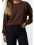 Tarz Regular Bisiklet Yaka Standart Kol Regular Baskılı Fit Kalın Içi Polarlı Örme Sweatshirt 1